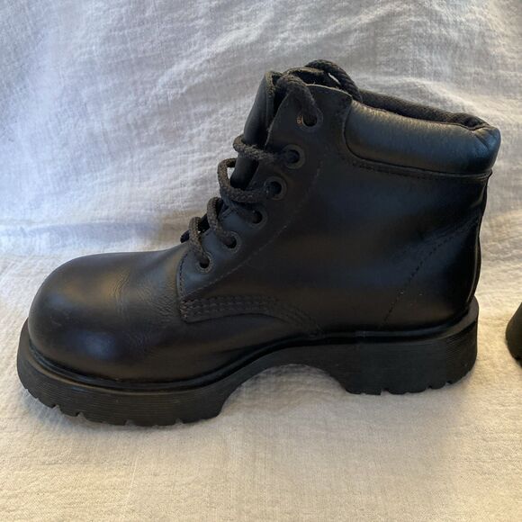 Vintage Doc Dr Martens Hiking Boots Men’s Size 6 Black DM’s Made In England 8732 main image 11